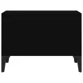 Table basse Noir 60x50x36,5 cm Bois d'ingénierie