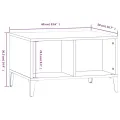 Table basse Noir 60x50x36,5 cm Bois d'ingénierie
