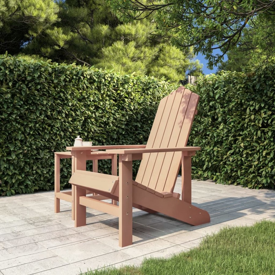 Chaise Adirondack de jardin PEHD Marron