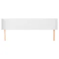 Tête de lit avec oreilles Blanc 183x16x78/88 cm Similicuir