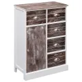 Buffet avec 10 tiroirs Marron 113x30x79 cm Bois