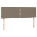 Tête de lit à LED Taupe 144x5x78/88 cm Tissu
