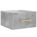 Tables de chevet murales 2 pcs gris béton 35x35x20 cm