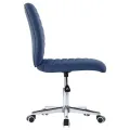 Chaises à manger 2 pcs bleu tissu