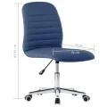 Chaises à manger 2 pcs bleu tissu