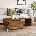 Table basse Chêne fumé 90x50x36,5 cm Bois d'ingénierie
