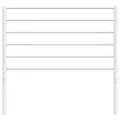 Tête de lit métal blanc 75 cm