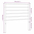 Tête de lit métal blanc 75 cm
