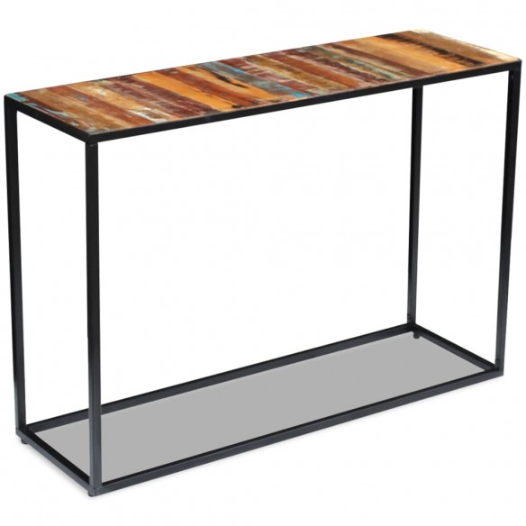 Table console Bois de récupération massif 110 x 35 x 76 cm