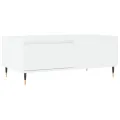 Table basse Blanc 90x50x36,5 cm Bois d'ingénierie