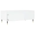 Table basse Blanc 90x50x36,5 cm Bois d'ingénierie