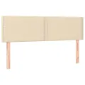 cadre de lit avec matelas Crème 140x190 cm Tissu