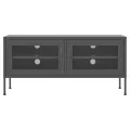 Meuble TV Anthracite 105x35x50 cm Acier