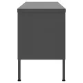 Meuble TV Anthracite 105x35x50 cm Acier