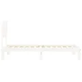 Cadre de lit avec tête de lit blanc 90x200 cm bois massif