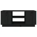 Table basse Noir 90x49x40,5 cm Bois massif de pin