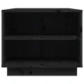 Table basse Noir 90x49x40,5 cm Bois massif de pin