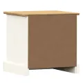Table de chevet VIGO blanc 42x35x40 cm bois de pin massif