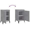 Table de chevet gris béton 40x35x70 cm bois d'ingénierie