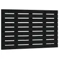 Tête de lit murale Noir 81x3x63 cm Bois massif de pin