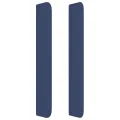 Tête de lit avec oreilles Bleu 203x16x118/128 cm Tissu