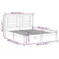 Cadre de lit Blanc Bois de pin massif 160x200 cm