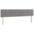 cadre de lit et matelas Gris clair 200x200cm Velours