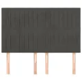 Têtes de lit 4 pcs Gris foncé 72x5x78/88 cm Velours