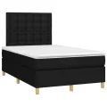 cadre de lit avec matelas Noir 120x200 cm Tissu