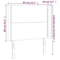 Tête de lit à LED Rose 83x16x118/128 cm Velours