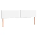 Têtes de lit 2 pcs Blanc 80x5x78/88 cm Similicuir