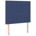 cadre de lit avec matelas Bleu 120x200 cm Tissu