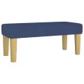 cadre de lit avec matelas Bleu 120x200 cm Tissu