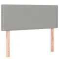 cadre de lit matelas LED Gris clair 100x200 cm Tissu