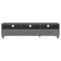 Meuble TV HAMAR Gris foncé 158x40x40 cm Bois massif de pin