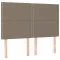 cadre de lit et matelas et LED Taupe 140x200cm Tissu