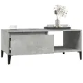 Table basse Gris béton 90x50x36,5 cm Bois d'ingénierie