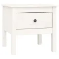 Tables d'appoint 2 pcs Blanc 50x50x49 cm Bois massif de pin