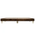 Cadre de lit chêne fumé 140x190 cm bois d'ingénierie