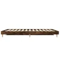 Cadre de lit chêne fumé 140x190 cm bois d'ingénierie