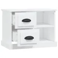Table de chevet blanc 60x35,5x45 cm