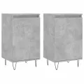 Buffets 2 pcs gris béton 40x35x70 cm bois d'ingénierie