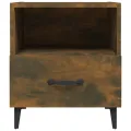 Tables de chevet 2 pcs Chêne fumé Bois d'ingénierie