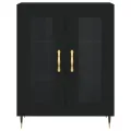 Buffet noir 69,5x34x90 cm bois d'ingénierie