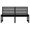 Banc de jardin noir 157,5 cm bois massif de pin