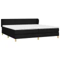 cadre de lit avec matelas Noir 200x200 cm Tissu