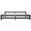Cadre de lit Gris foncé Bois de pin massif 200x200 cm