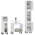 Ensemble d'armoires salle de bain 3 pcs blanc bois d'ingénierie