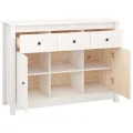 Buffet Blanc 100x35x74,5 cm Bois massif de pin