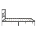 Cadre de lit Gris Bois de pin massif 200x200 cm